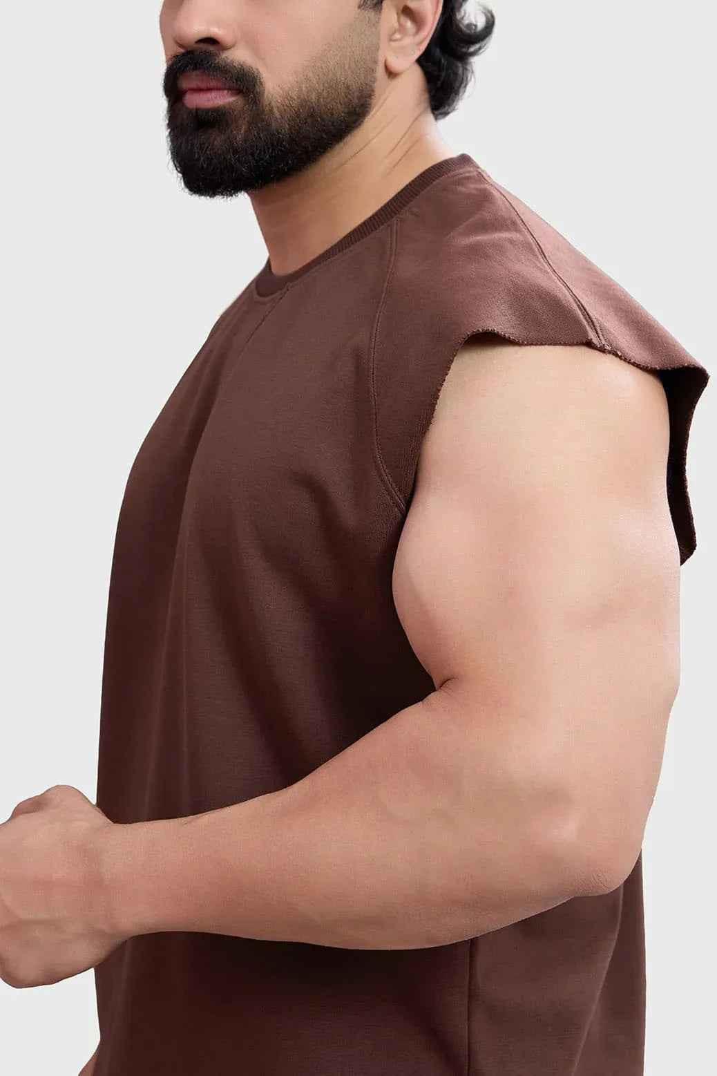 Shell Raw Capsleeves Tank Brown