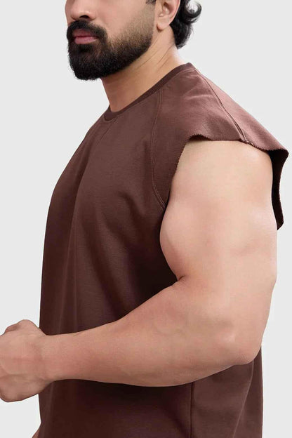 Shell Raw Capsleeves Tank Brown