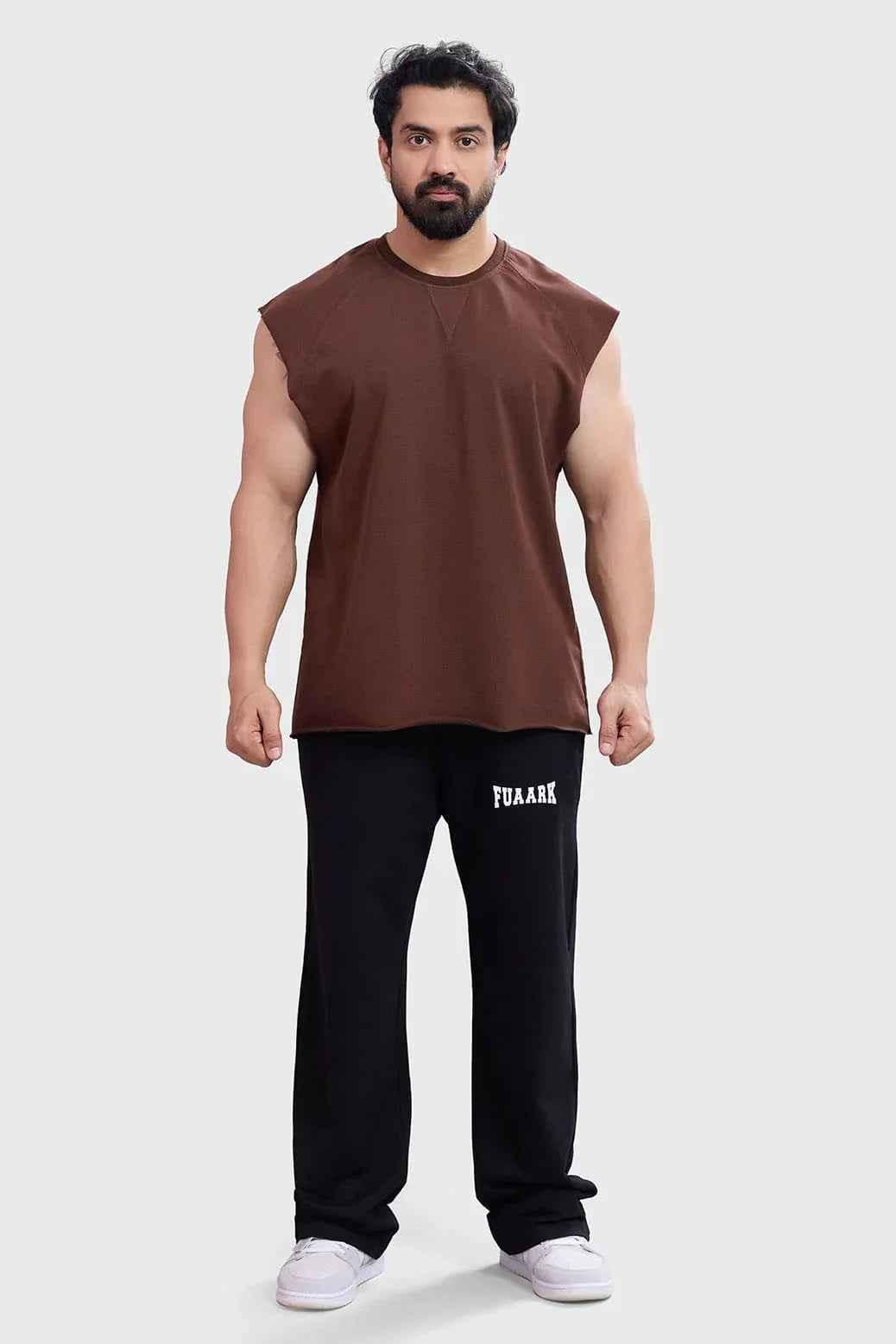 Shell Raw Capsleeves Tank Brown