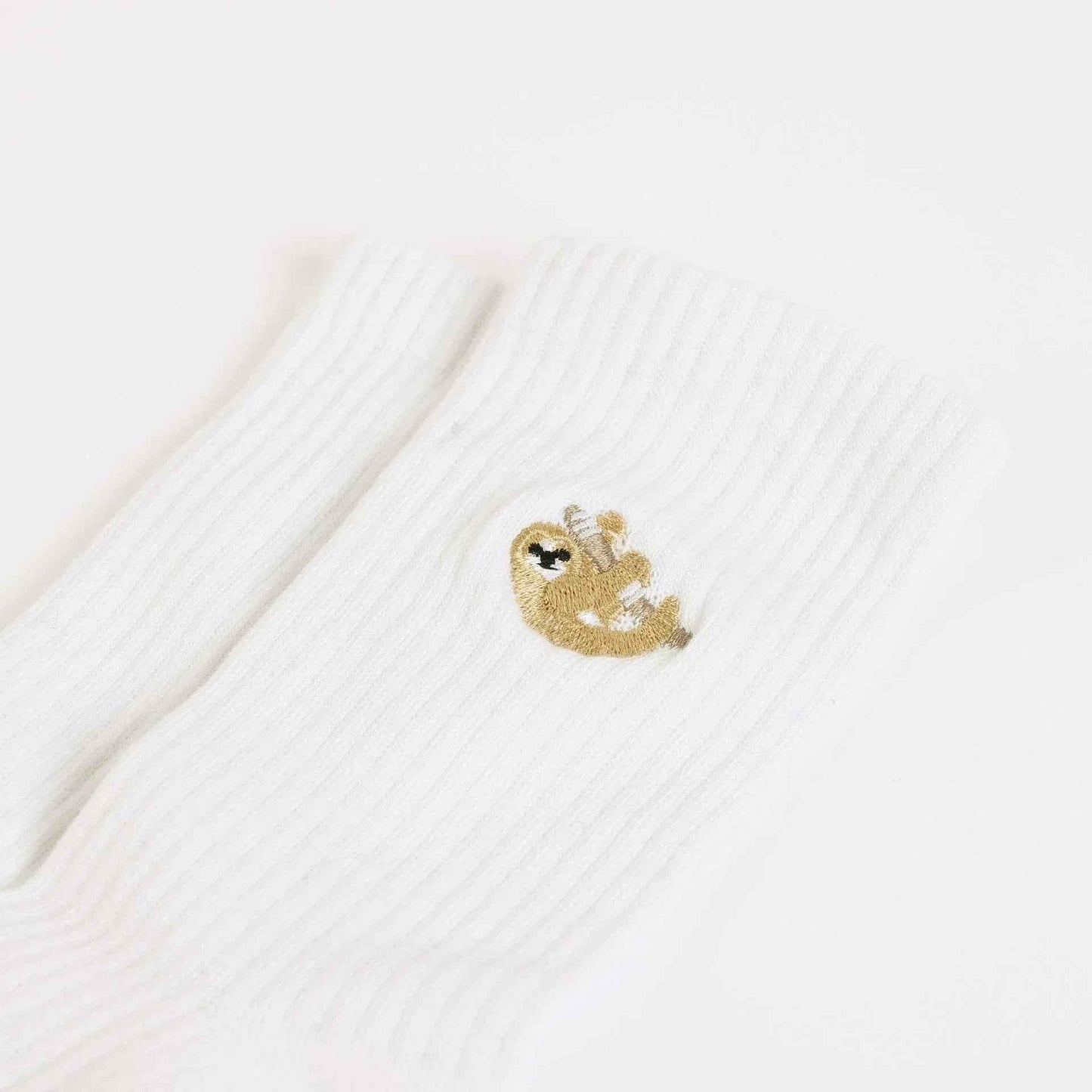 Save the Sloths Ribbed Bamboo Socks