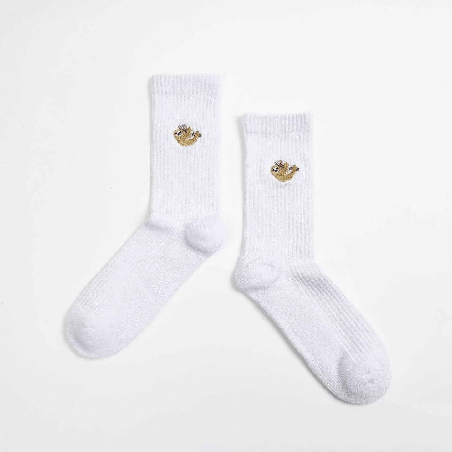 Save the Sloths Ribbed Bamboo Socks
