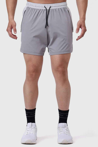 Snap Colourblock Shorts Light Grey