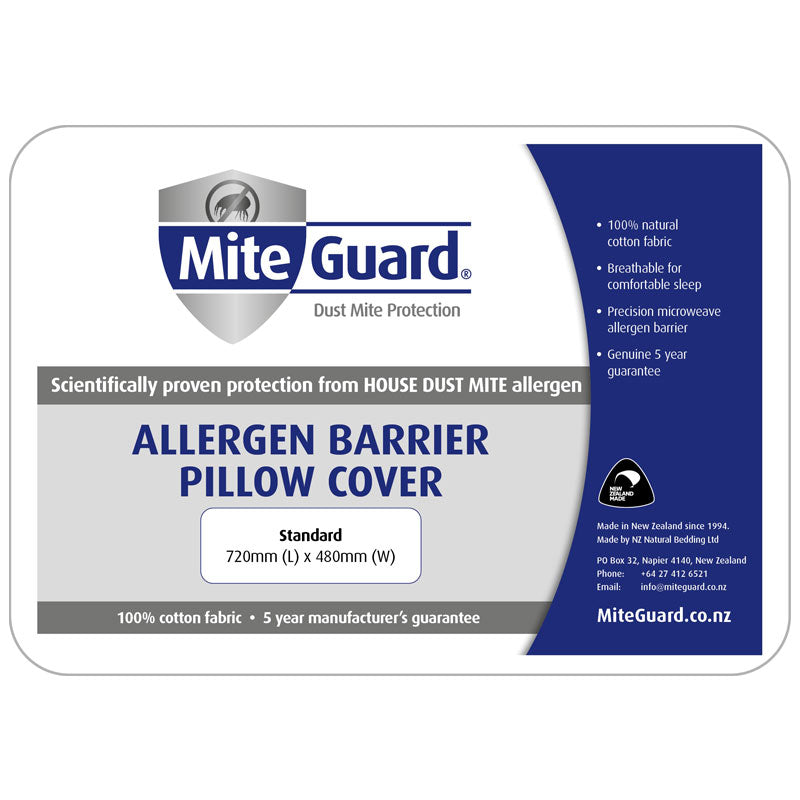 MiteGuard Pillow Cover - Standard Sizes MiteGuard