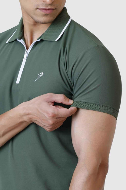 Stride Polo T-shirt Olive