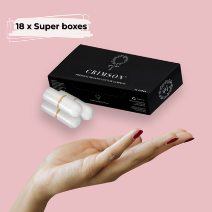 Super Organic Tampons - 18 Box Workplace Pack - ShopHub