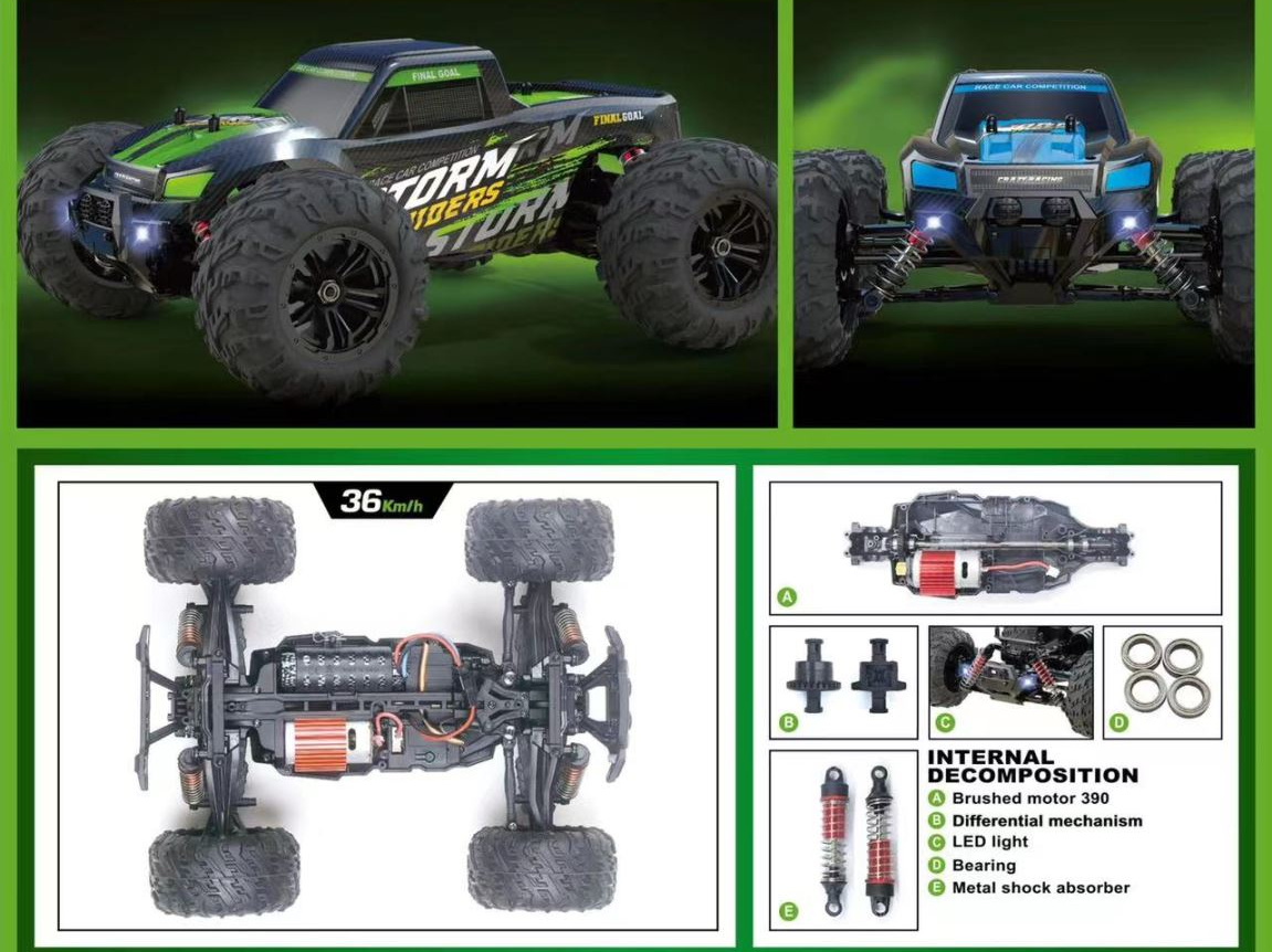 36km/H All Terrains 4WD Electric High Speed RC Truck Off-Road 1:16 Best Toy Gift dealonline.co.nz