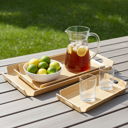 Frankly Cotton Bamboo Serving Tray Nest & Stem Homewares