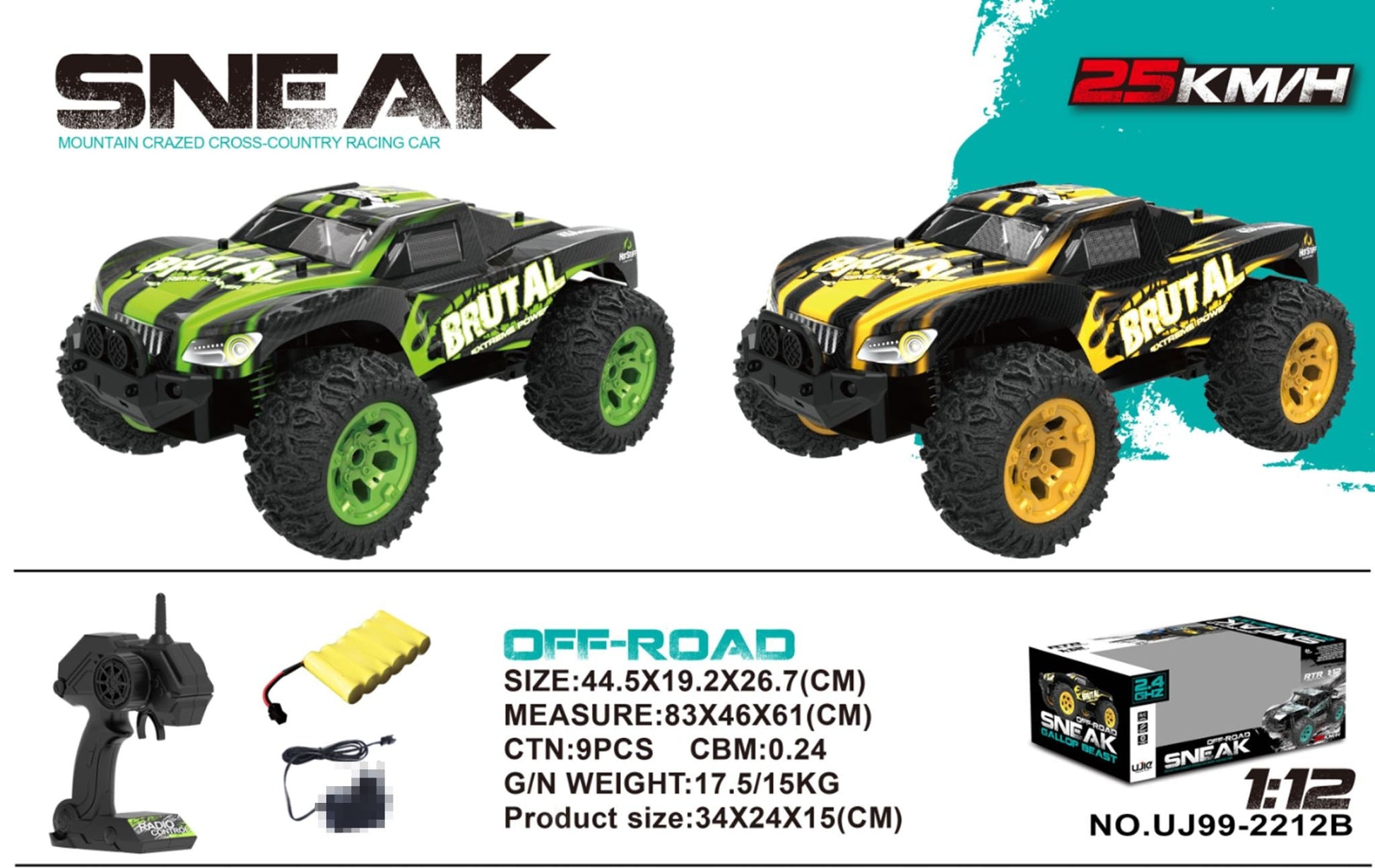 Dune Truck - SNEAK Mountain Crazed Cross-Coutry Racing Car 25KM/H 1:12 dealonline.co.nz