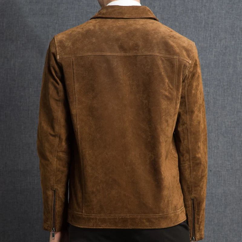 FLAVOR Men's Distressed Leather Jacket – Vintage Trail