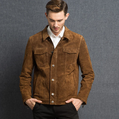 FLAVOR Men's Distressed Leather Jacket – Vintage Trail