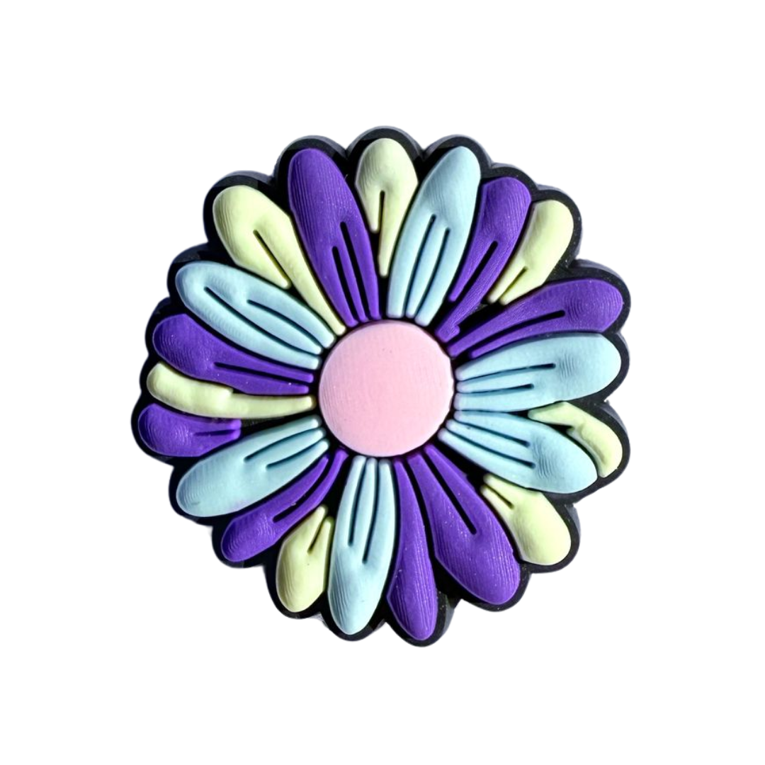 Purple & Blue Flower Charm Walkieez