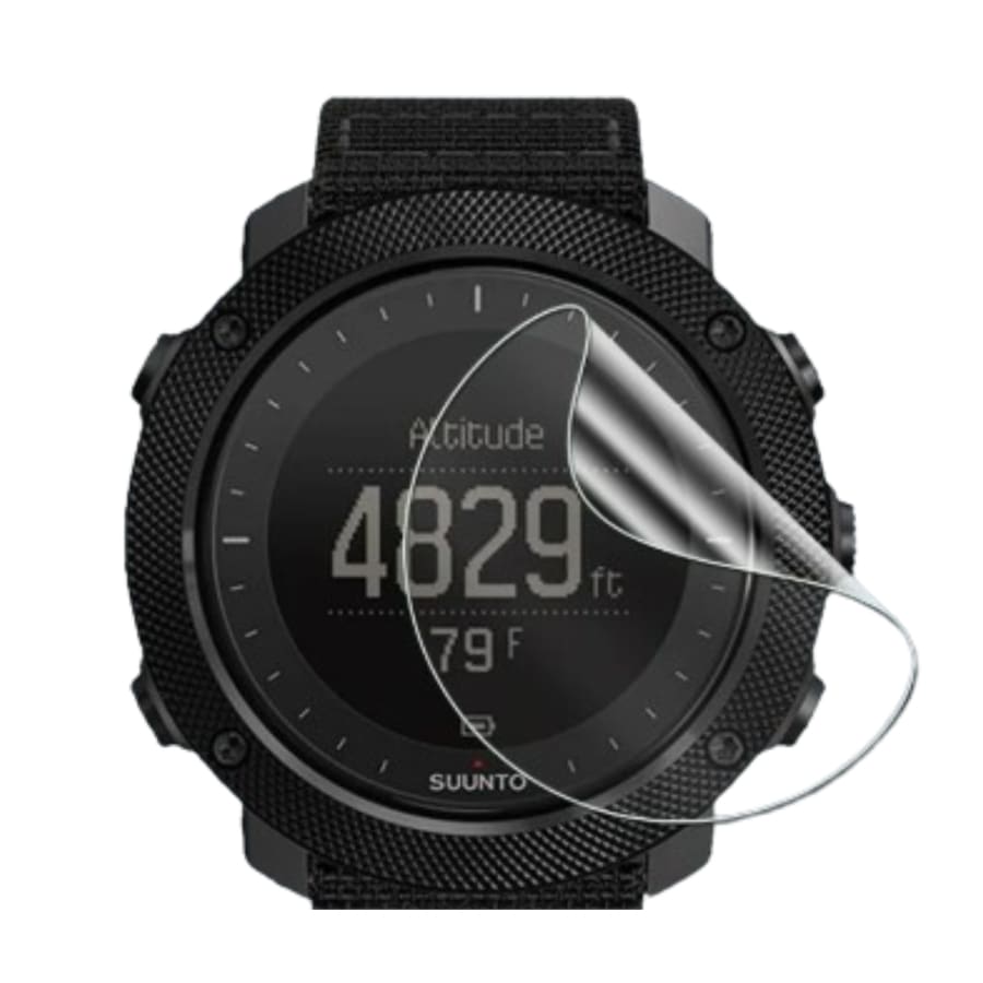 Hydrogel screen protector for Suunto Traverse Alpha watch case, pack of 6, showing clear transparent material covering the watch screen.