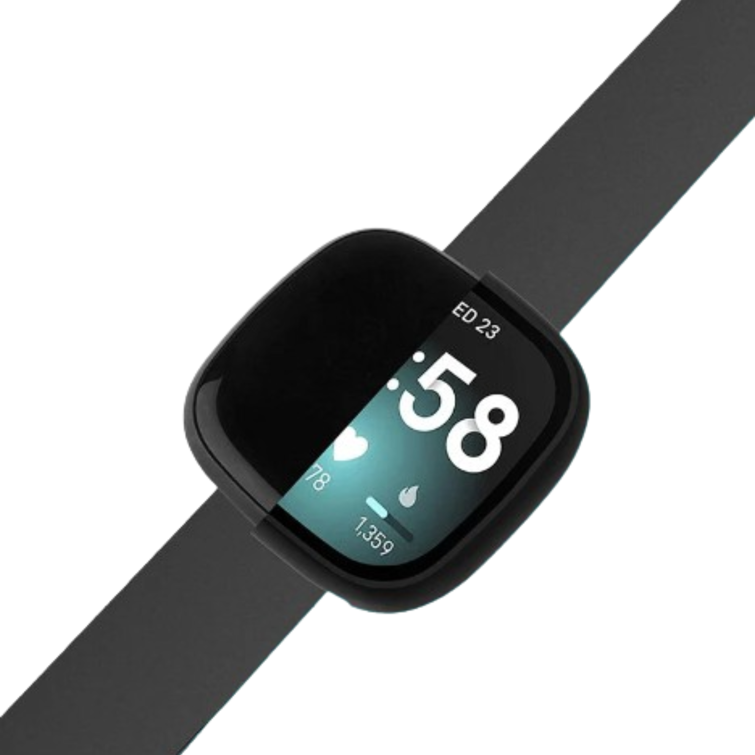 Tempered Glass Case Cover for the Fitbit Versa 3 Habicare