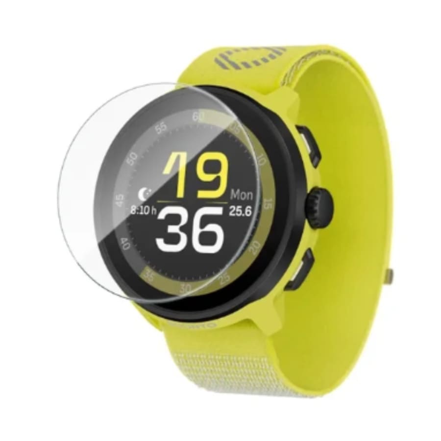 Clear screen protector for Suunto Run 2024 watch case, showing precise fit and transparent material to protect the watch face.