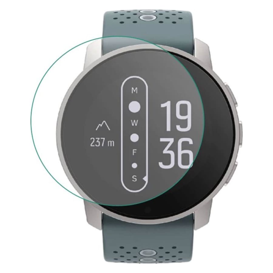 Clear screen protector for Suunto 9 Peak watch case, designed to shield the watch face from scratches and damage.