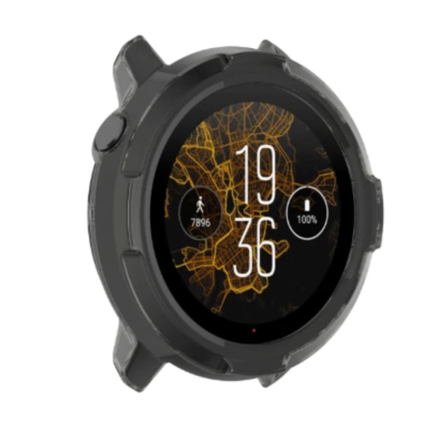 Black protective watch case for Suunto 7, designed to fit and safeguard the smartwatch, from That Watch Shop.