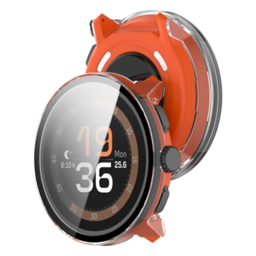 Clear protective watch case for Suunto Run 2024, designed to shield the watch with a transparent, durable cover.