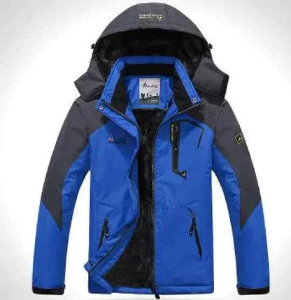 Men's Waterproof Thermal Hiking Jacket - Windproof Winter Outdoor Coat