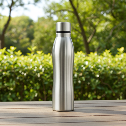 Frankly Cotton 29cm x 8cm Stainless Steel Drinking Bottle 1L Nest & Stem Homewares
