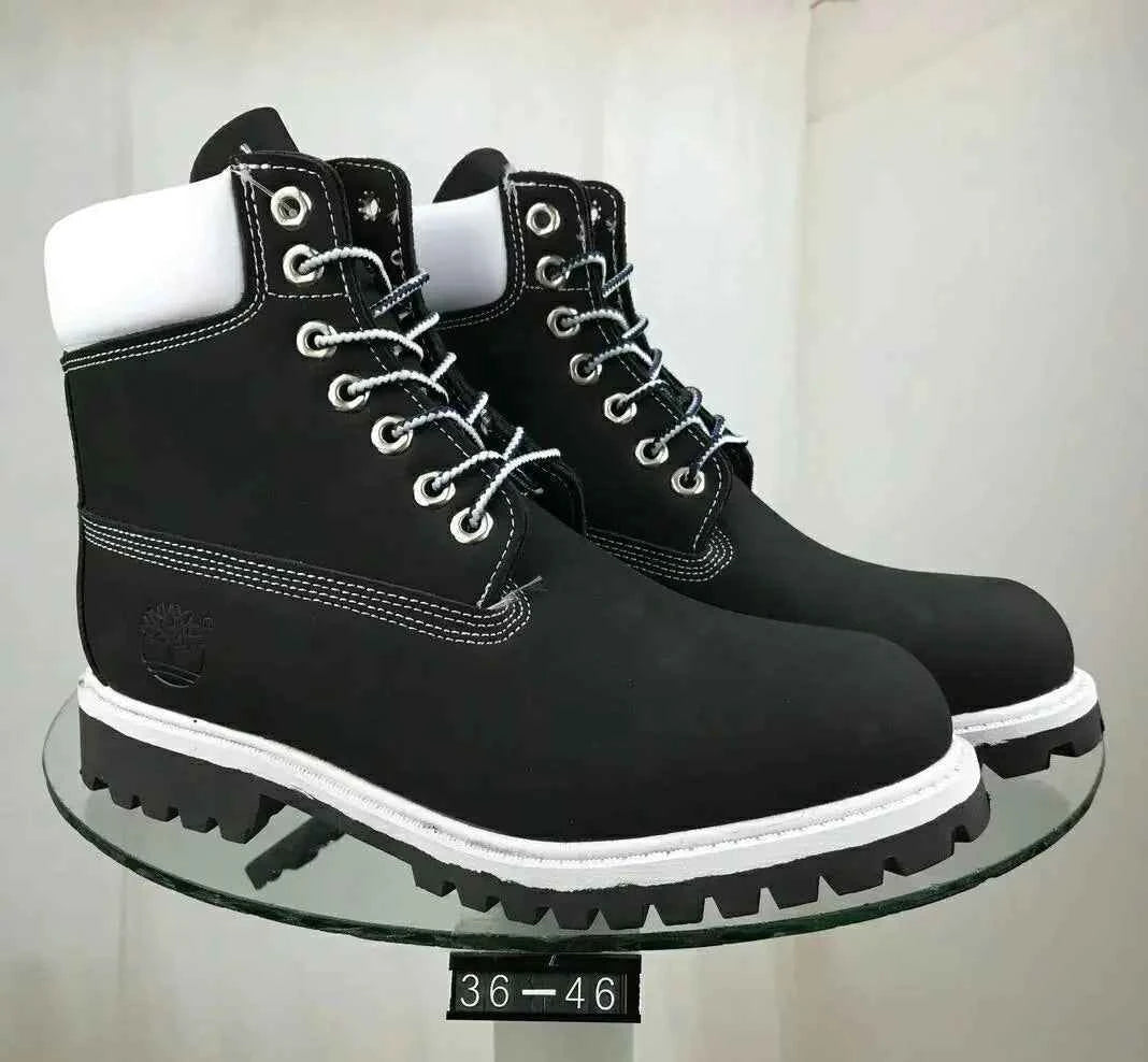 Classic Leather Work Boots - Durable Cowhide Waterproof Boots for Men and Women | Outdoor Hiking