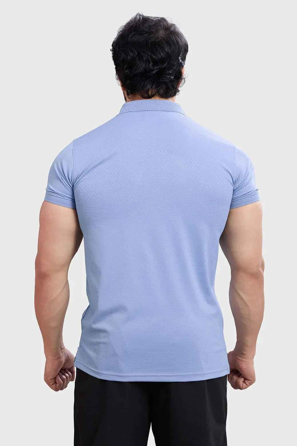 Wave Polo T-shirt Light Blue