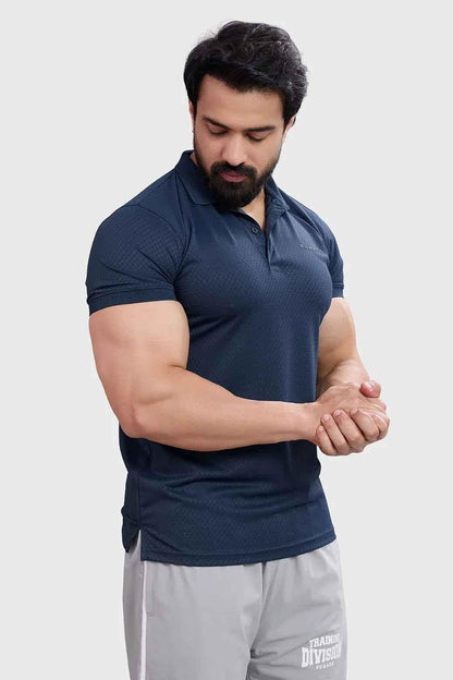 Wave Polo T-shirt Navy