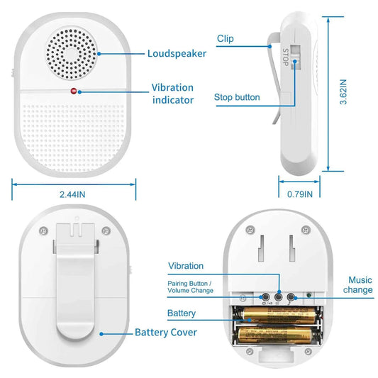 Wireless Caregiver Pager with Motion Sensor Alert
