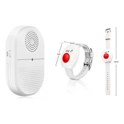 Wireless Caregiver Pager with SOS Call Button Watch.
