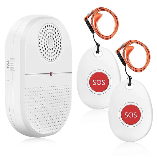 Wireless Caregiver Pager x 2 Call button Pendants