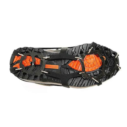18-Tooth Stainless Steel Ice Crampons for Climbing - Silicone Anti-Slip Traction | M & L