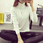 Women's Wool High Neck Fashion Sweater - Slim Fit, Long Sleeves | Winter Warmth
