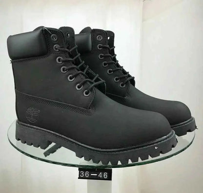 Classic Leather Work Boots - Durable Cowhide Waterproof Boots for Men and Women | Outdoor Hiking