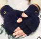 Women's Convertible Fingerless Gloves - Warm Fleece Flip Mittens | Winter Accessories