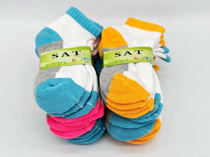 (12 Pairs) 2-4 Years Kids' Ankle Socks Cushion Socks dealonline.co.nz