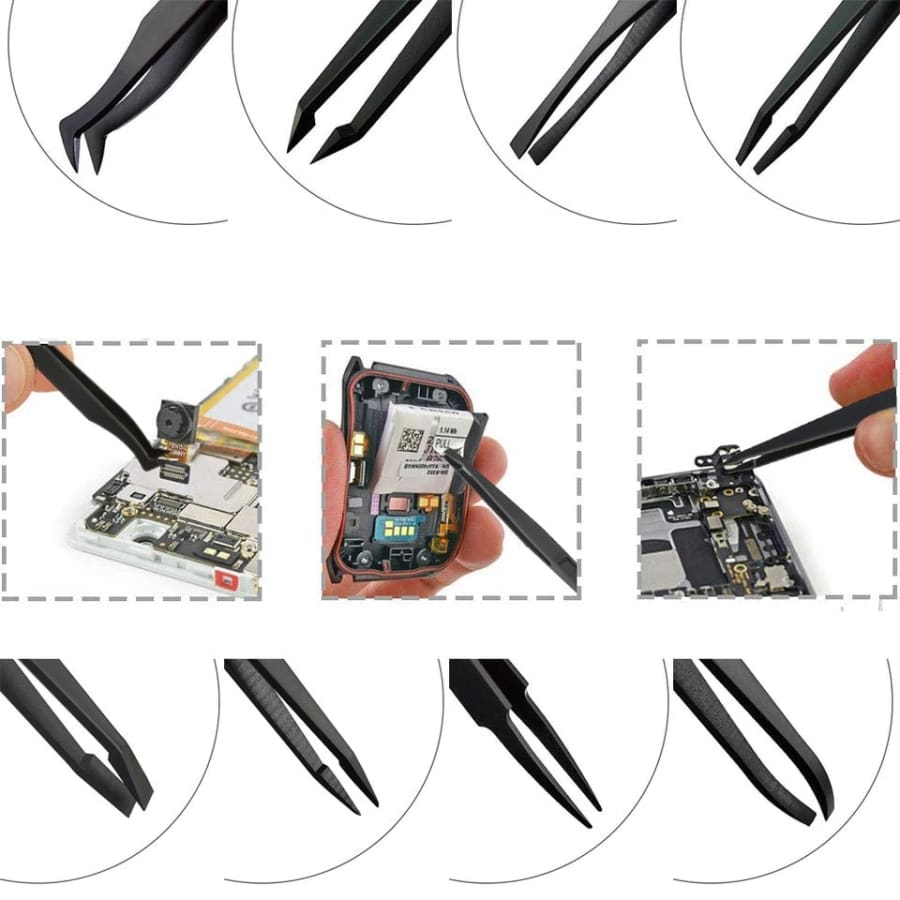 Anti-static Plastic Tweezers (8 piece) That Watch Shop