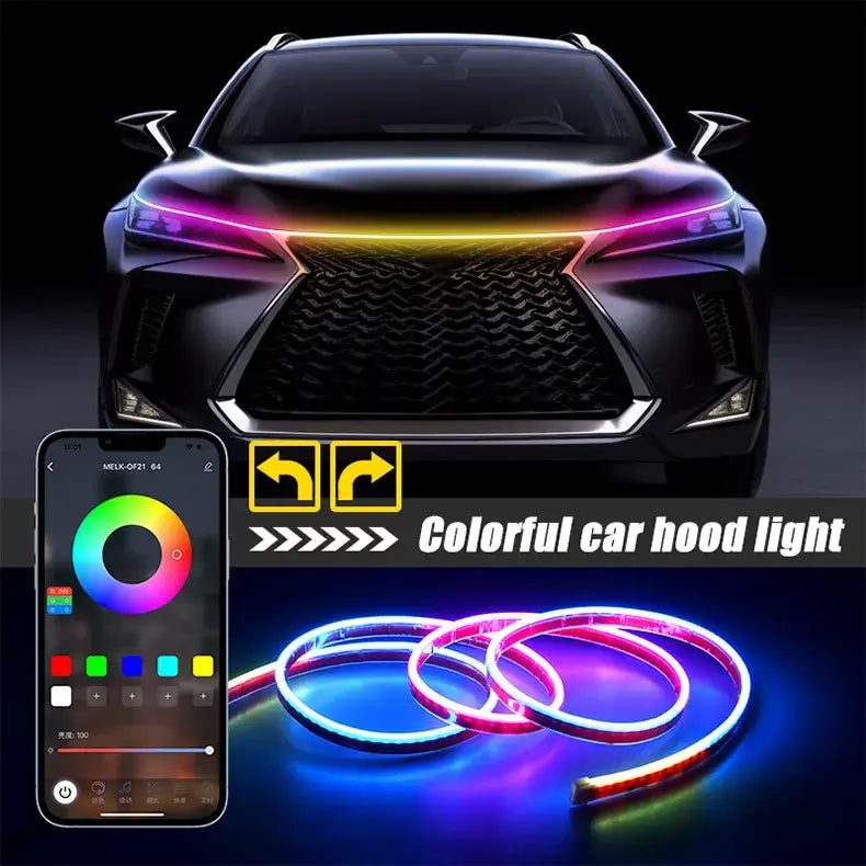 APP-Controlled LED Car Hood Light Strip (12V) Habicare