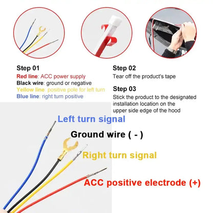 APP-Controlled LED Car Hood Light Strip (12V) Habicare