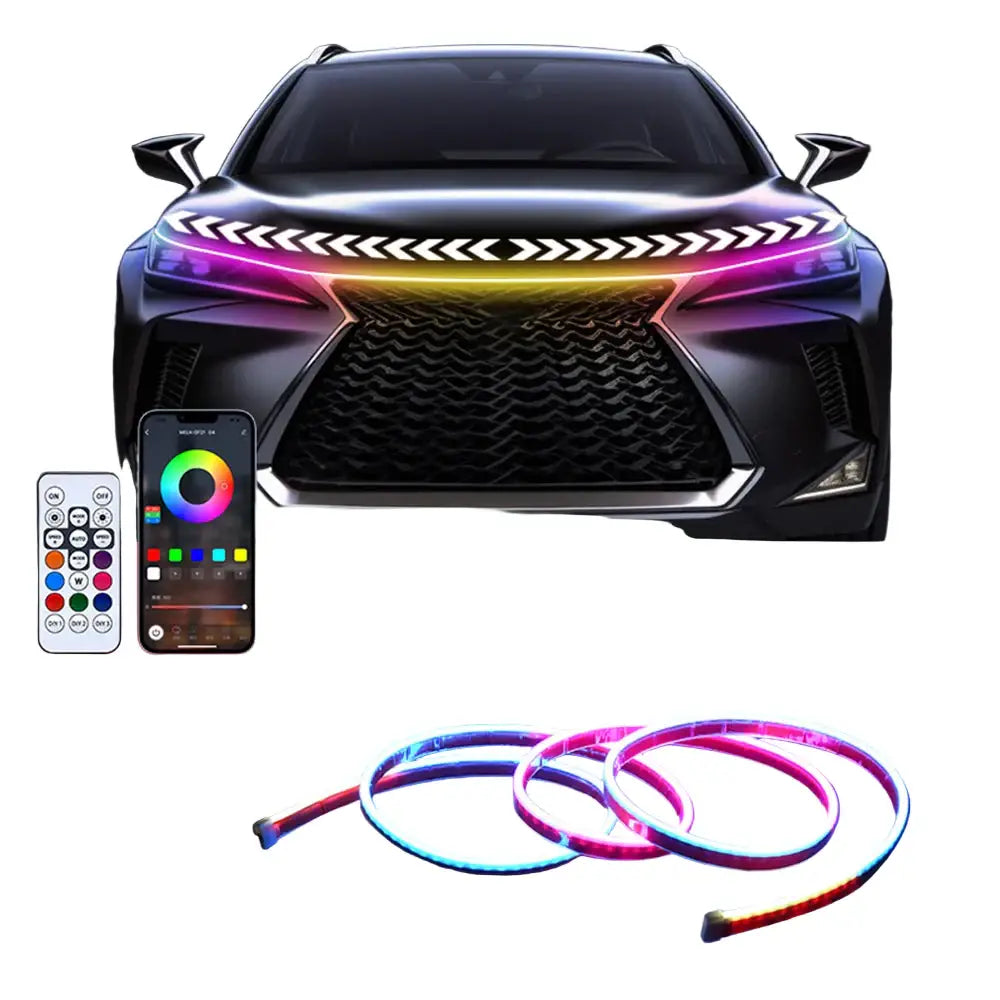 APP-Controlled LED Car Hood Light Strip (12V) Habicare