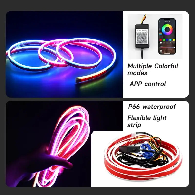 APP-Controlled LED Car Hood Light Strip (12V) Habicare