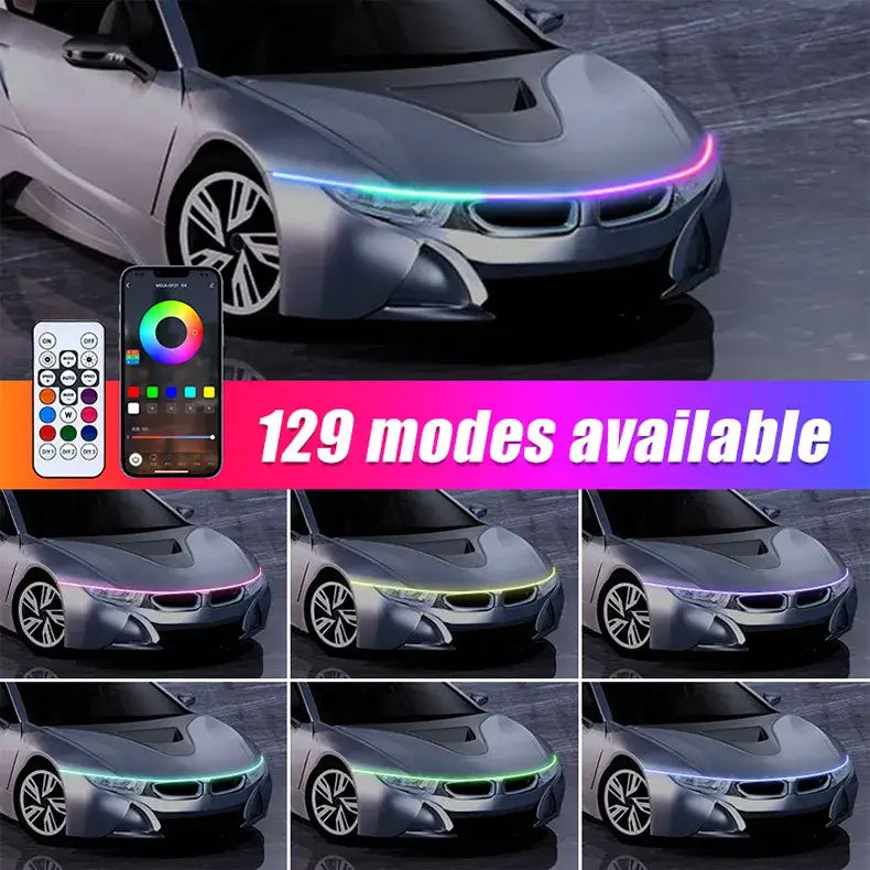 APP-Controlled LED Car Hood Light Strip (12V) Habicare
