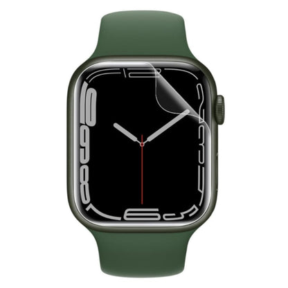 Hydrogel screen protector for Apple Watch Series 7 (41mm), shown on a watch face, includes pack of six protectors, from That Watch Shop.