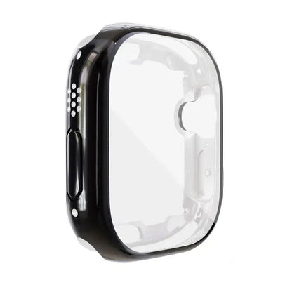 Black protective case for Apple Watch Ultra 3 (49mm) featuring a sleek design, designed to shield and enhance the watch.