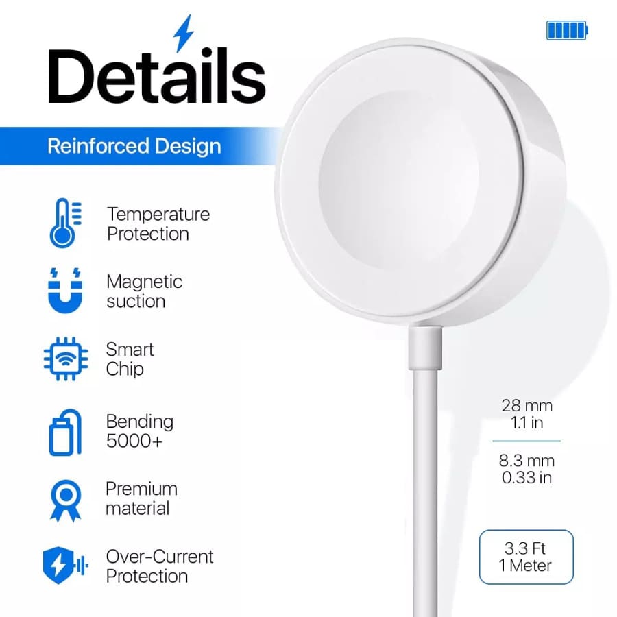 Type C Wireless Charger for Apple Watch (White) That Watch Shop