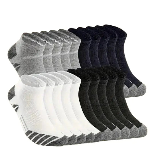 Athletic Ankle Socks – Cushioned Cotton, 1/10/20 Pairs (Unisex) Habicare