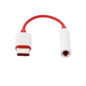 Habicare 9eight5 aux adapter cord for car, headphones, and devices showing a black audio cable with connectors on both ends.