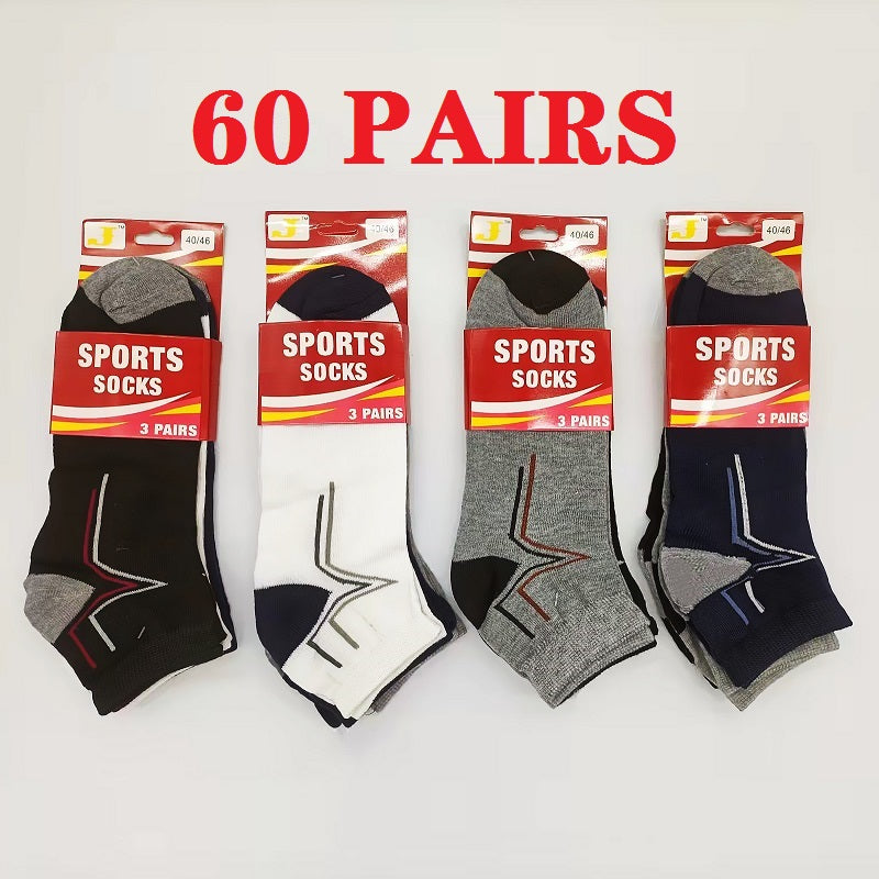 WHOLESALE - (60 Pairs) Ankle Socks - M7-10 / W8-11 dealonline.co.nz