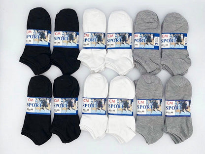 (36 Pairs) MIX colour Thin Ankle Socks  M7-11/ W9-13 dealonline.co.nz