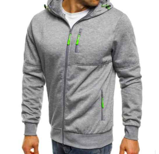 Men's cotton hoodie jacket from Mead's Supply & Equipment Outfitters, shown in a casual fit with front pockets and hood.
