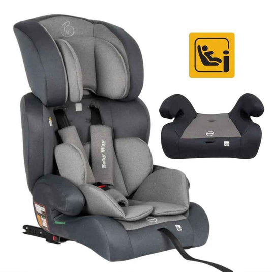Baby Way NZ SafeMax i-Size convertible booster car seat with ISOFIX for babies and toddlers, featuring secure harness and comfortable design.