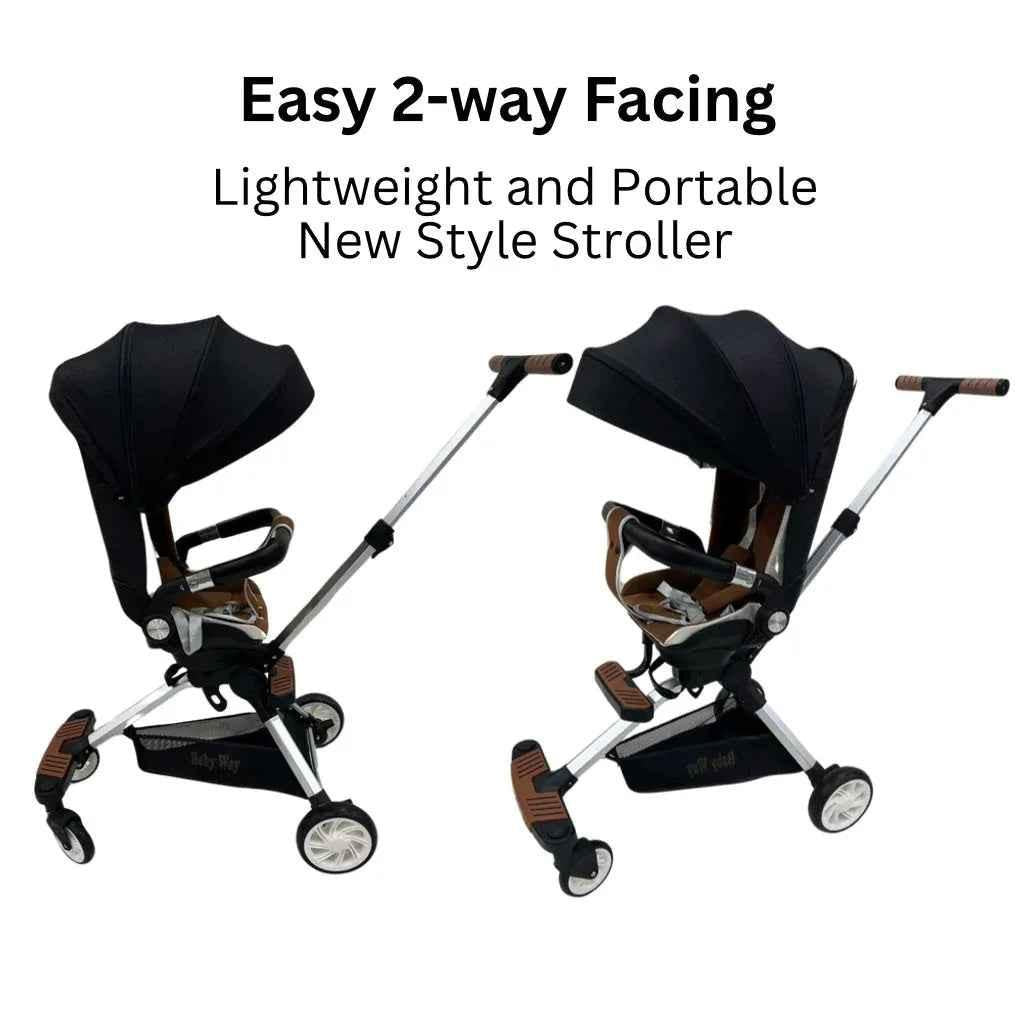 Baby Way NZ Urban Rider 2-Way Stroller in compact, convertible design with adjustable seat and sturdy frame for versatile use.